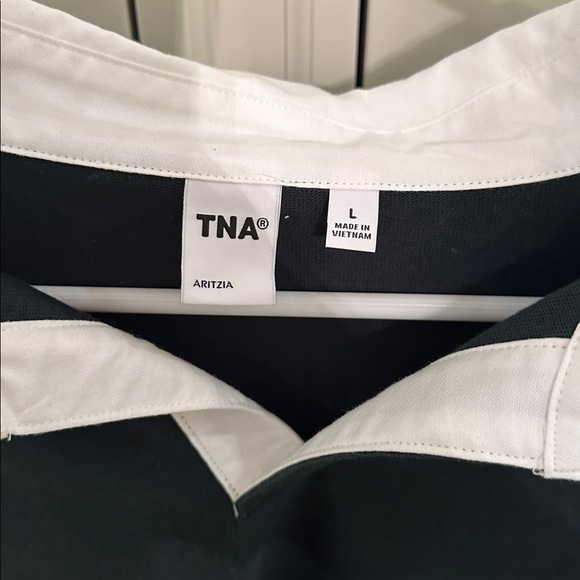 TNA Dark Green Long Sleeve Polo Top - Picture 3 of 3